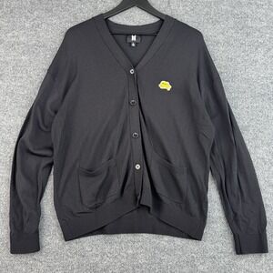 BTS Butter Cardigan Sweater Unisex XL Black Kpop Knit Official Merch Long Sleeve